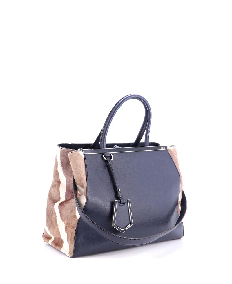 Pre-Owned Fendi Medium 2Jours Bag Pony Hair and Leather