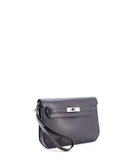 Pre-Owned HERMES 25 Kelly Depeches Pouch Evergrain