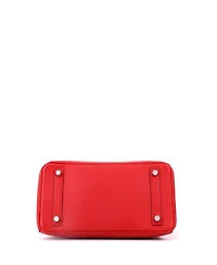 Pre-Owned HERMES Birkin 25 Handbag Red Swift with Palladium Hardware