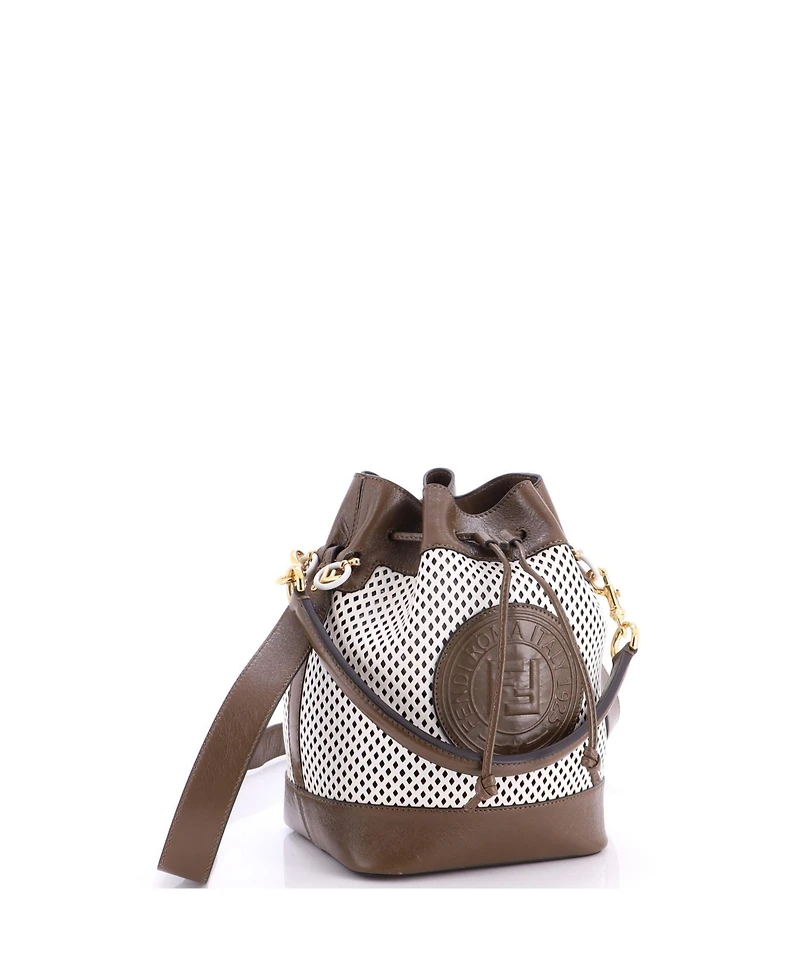 Pre-Owned Fendi Small Mon Tresor Bucket Bag Perforated Leather