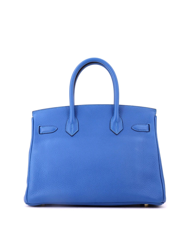 Pre-Owned HERMES Birkin 30 Handbag Clemence with Gold Hardware