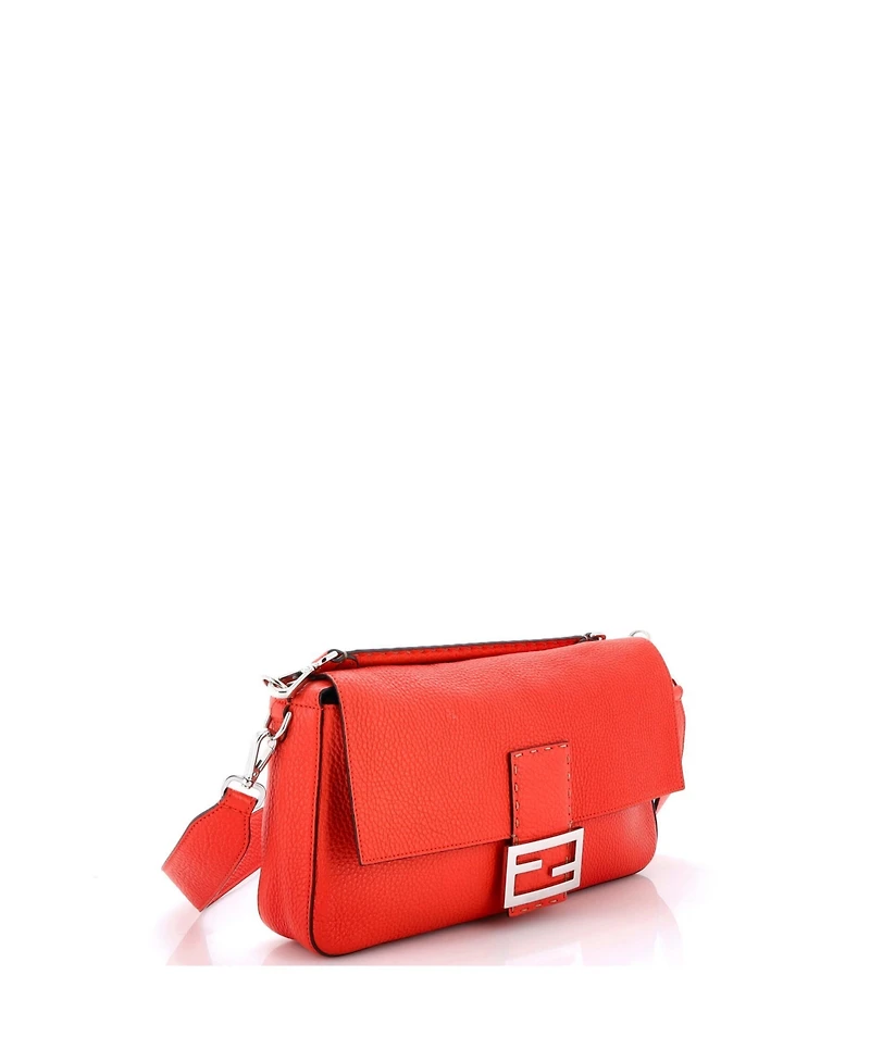 Pre-Owned Fendi Large Selleria Baguette Nm Bag Leather