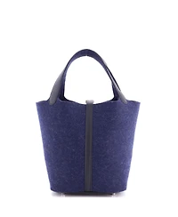Pre-Owned HERMES Mm Picotin Lock Bag Felt with Leather