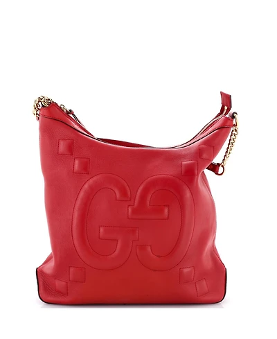 Pre-Owned Gucci Large Apollo Hobo Gg Embossed Calfskin