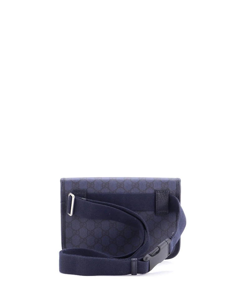 Pre-Owned Gucci Ophidia Flap Belt Bag Gg Coated Canvas with Leather
