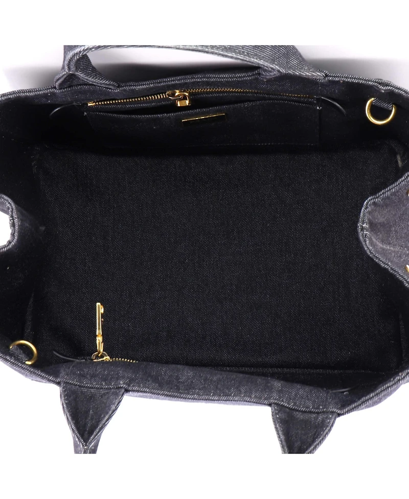 Pre-Owned Prada Large Canapa Tote Denim