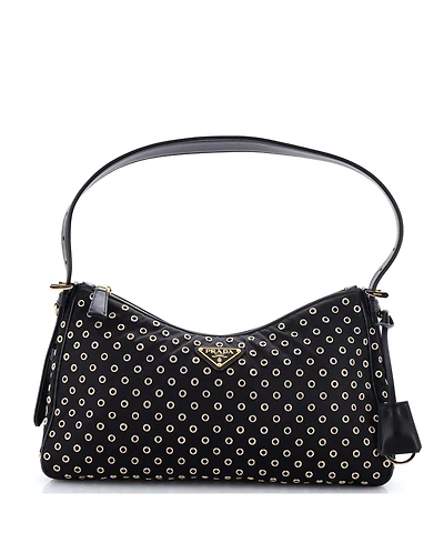 Pre-Owned Prada Medium Aimee Shoulder Bag Re-Nylon with Grommets