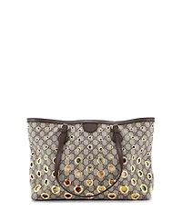 Pre-Owned Gucci Medium Ophidia Tote Grommet Gg Coated Canvas