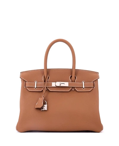 Pre-Owned HERMES Birkin 30 Handbag Brown Togo with Palladium Hardware