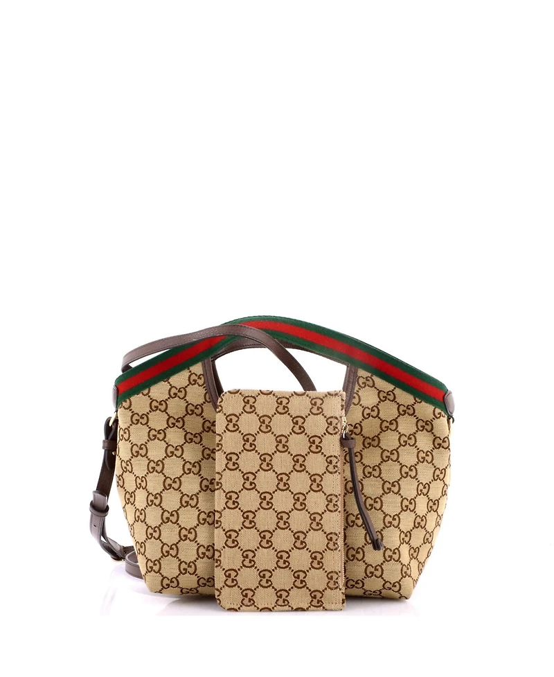 Pre-Owned Gucci Small Giglio Tote Gg Canvas