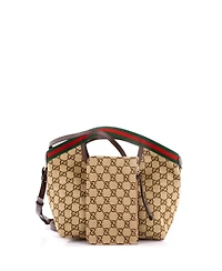 Pre-Owned Gucci Small Giglio Tote Gg Canvas