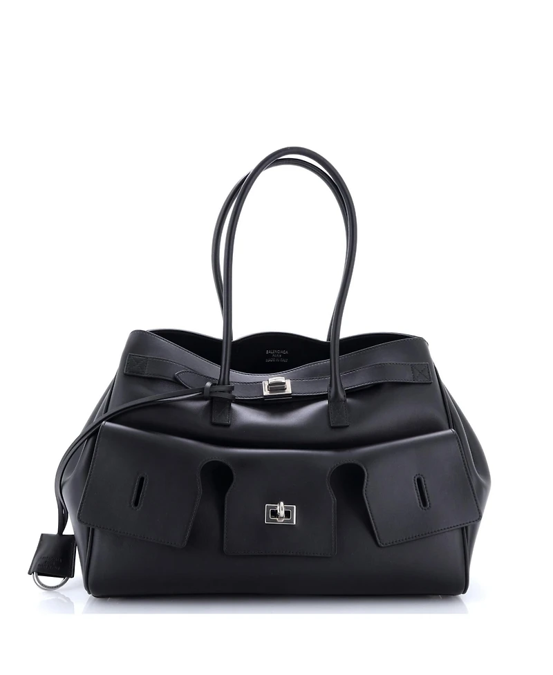 Pre-Owned Balenciaga Medium Bel Air Carry All Bag Leather
