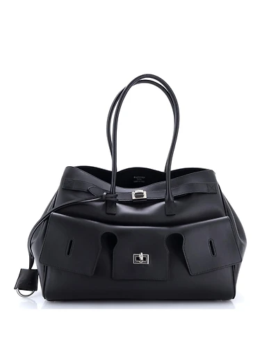 Pre-Owned Balenciaga Medium Bel Air Carry All Bag Leather
