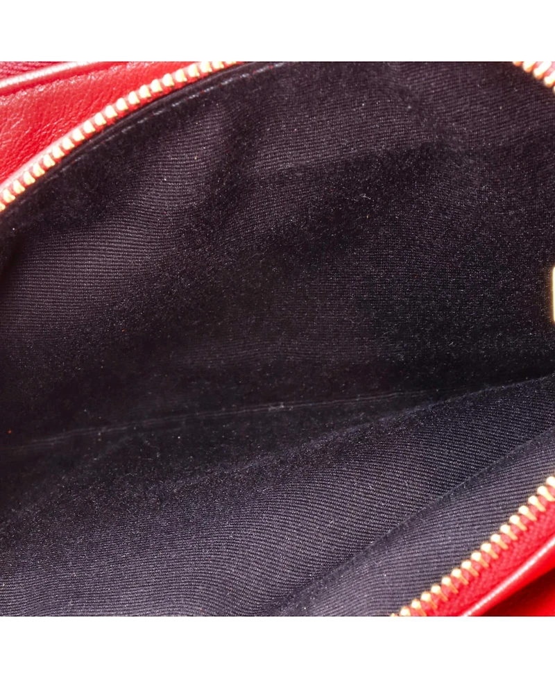 Pre-Owned Saint Laurent Small Angie Chain Shoulder Bag Quilted Leather
