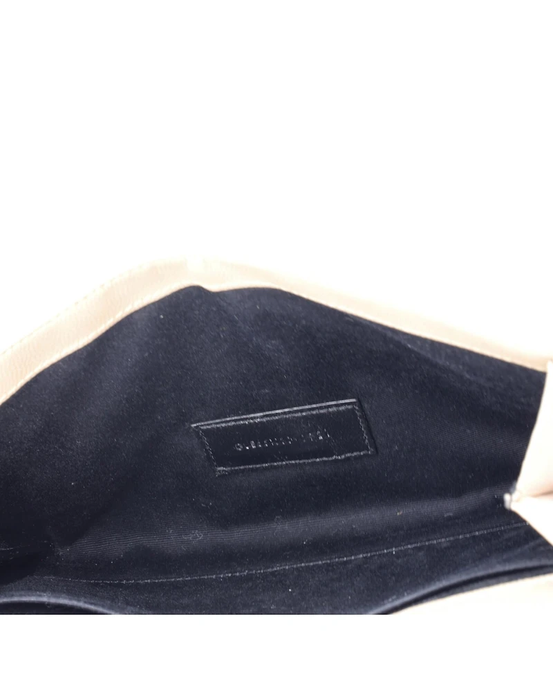 Pre-Owned Saint Laurent Classic Monogram Envelope Wristlet Clutch Mixed Matelasse Leather
