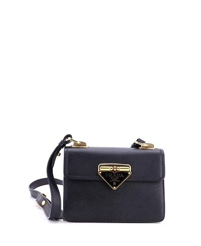 Pre-Owned Prada Small Flip Lock Shoulder Bag Saffiano Leather