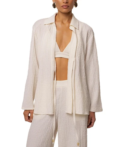 Jluxlabel Women's Unwind Tie-Front Blouse