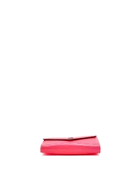 Pre-Owned Saint Laurent Medium Classic Monogram Wallet on Chain Matelasse Chevron Grainy Patent