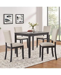 Streamdale Furniture Modern Minimalist Padded Dining Chairs Set of 4
