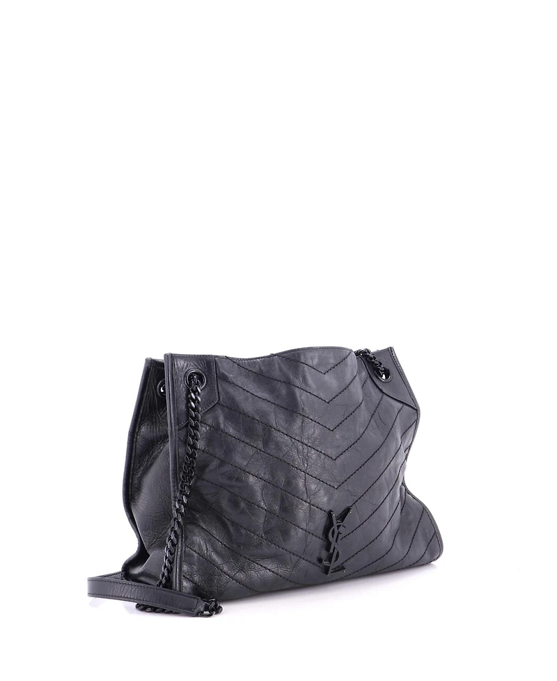 Pre-Owned Saint Laurent Medium Niki Shopping Tote Matelasse Chevron Leather