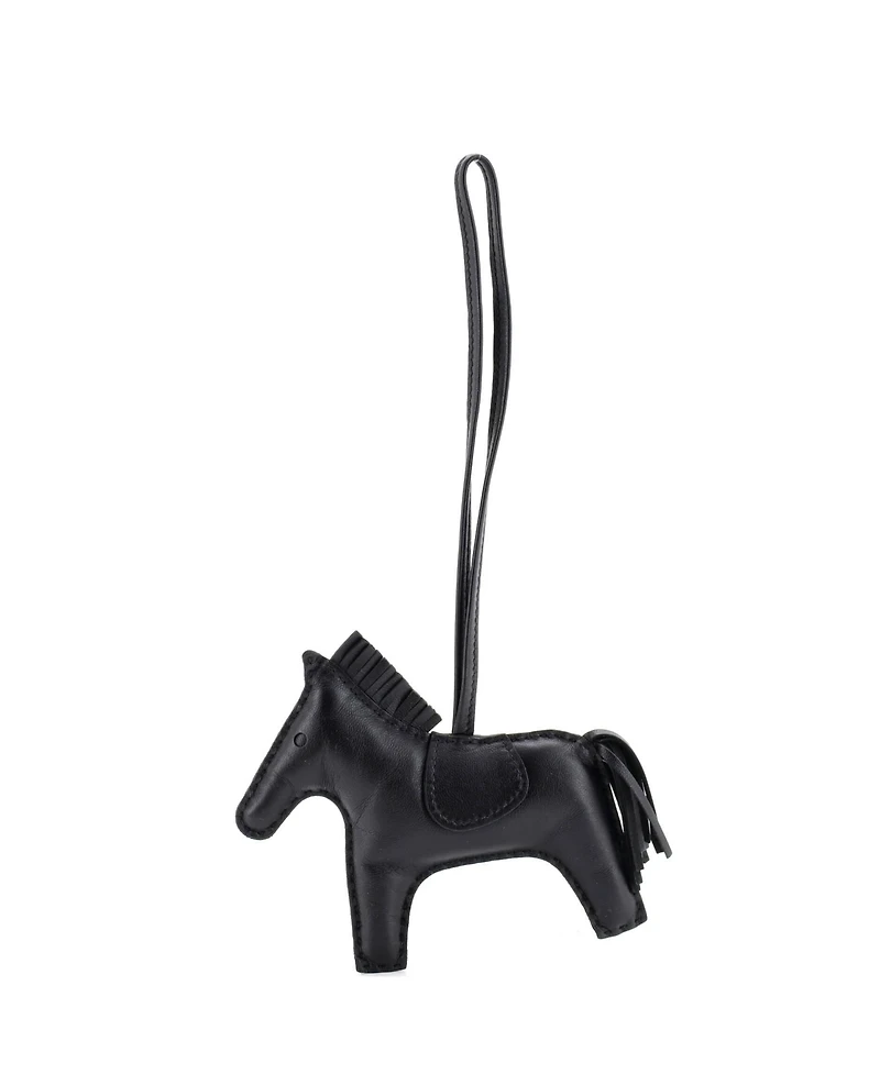 Pre-Owned HERMES Mm So Black GriGri Rodeo Bag Charm Leather