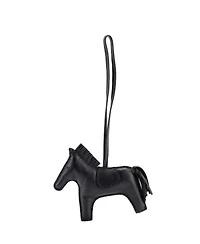 Pre-Owned HERMES Mm So Black GriGri Rodeo Bag Charm Leather