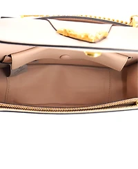 Pre-Owned Versace Small Virtus Flap Shoulder Bag Leather