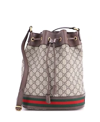 Pre-Owned Gucci Medium Ophidia Bucket Bag Gg Coated Canvas