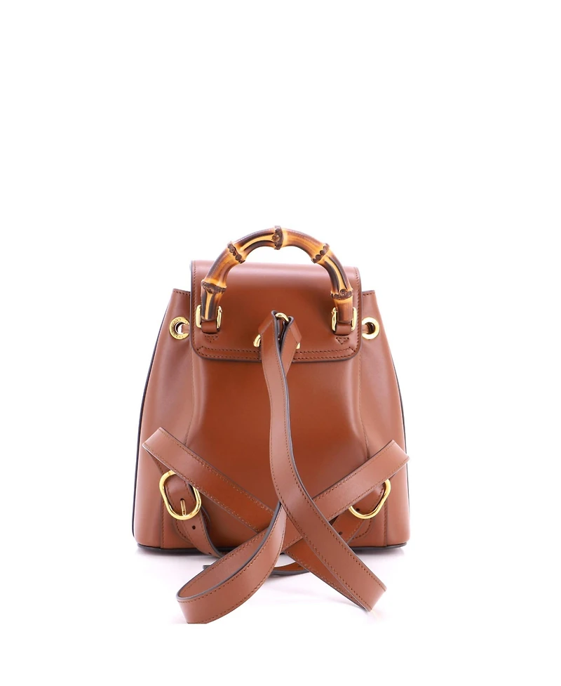 Pre-Owned Gucci Small Bamboo Backpack Leather