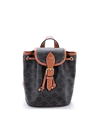 Pre-Owned Celine Mini Folco Backpack Triomphe Coated Canvas