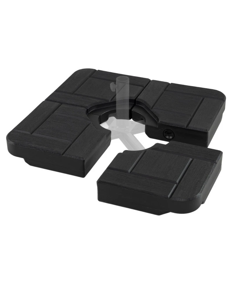 Sugift 4-Piece Cantilever Offset Patio Umbrella Base 188 lb Stackable Weight Plates