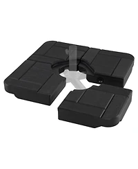 Sugift 4-Piece Cantilever Offset Patio Umbrella Base 188 lb Stackable Weight Plates
