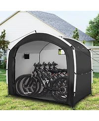 Sugift Outdoor Bike Storage Shed Tent with PU4000MM Waterproof Oxford Fabric for 5 Bikes