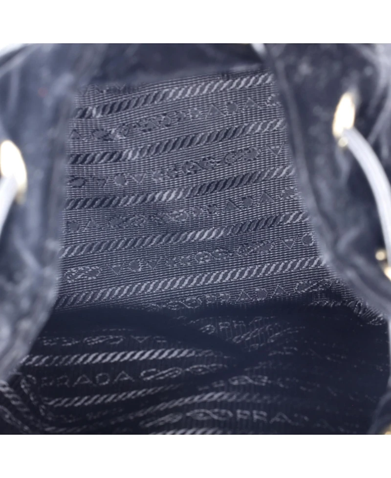 Pre-Owned Prada Mini Top Handle Bucket Bag Velvet