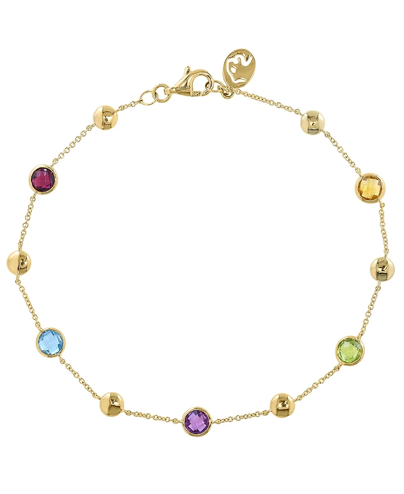 Effy Collection Multi-Gemstone (1-3/8 ct. t.w.) Bracelet in 14k Yellow Gold