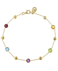 Effy Collection Multi-Gemstone (1-3/8 ct. t.w.) Bracelet in 14k Yellow Gold