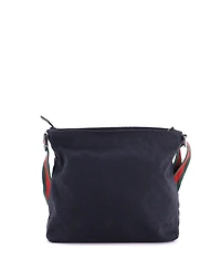 Pre-Owned Gucci Medium Front Pocket Web Messenger Gg Canvas