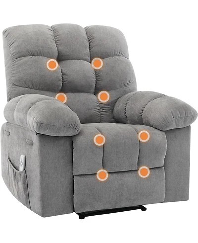 gaomon Recliner Chair, Wide Rocker Rocking Chair with Massage and Heat