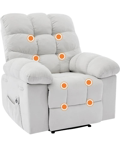 gaomon Recliner Chair, Wide Rocker Chair, Rocking Chair with Massage and Heat