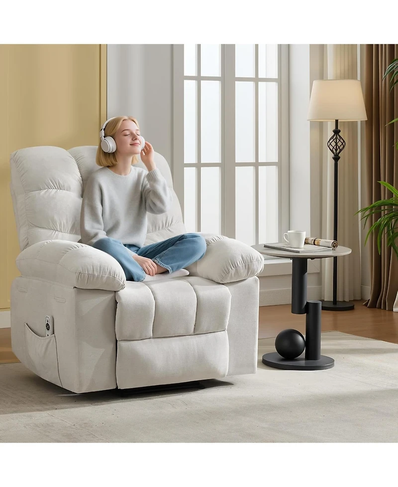 gaomon Recliner Chair, Wide Rocker Chair, Rocking Chair with Massage and Heat