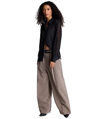 Kenneth Cole Women's Long-Sleeve Button Front Shirt