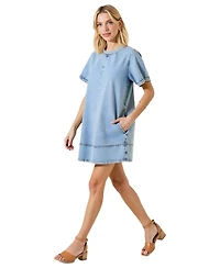 Modenaire Women's Denim Mini Dress