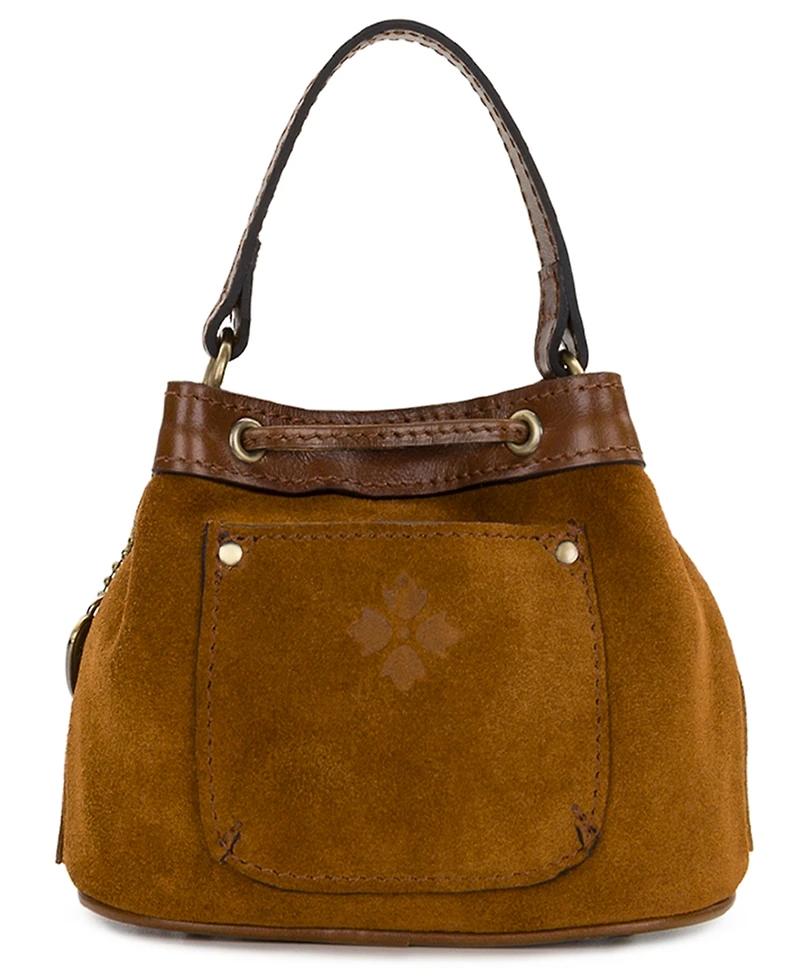 Patricia Nash Elisa Suede Drawstring Mini Crossbody Handbag