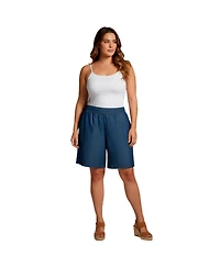 Avenue Plus Wide-Leg Drawstring Short