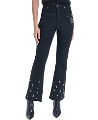 Karl Lagerfeld Paris Women's Charm Detail Bootcut Jeans