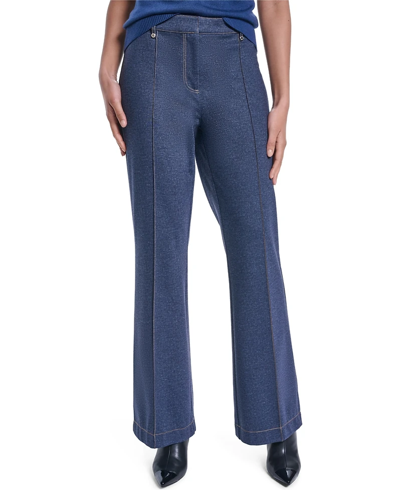 Karl Lagerfeld Paris Women's Straight-Leg Mid-Rise Pants