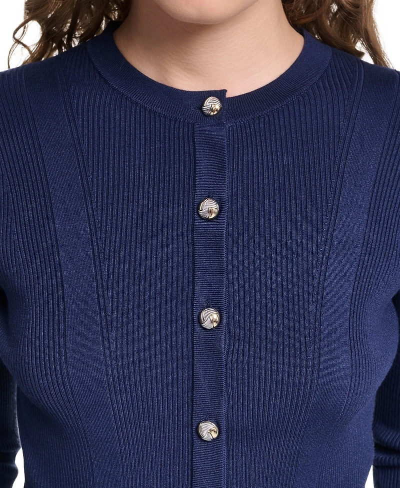Karl Lagerfeld Paris Women's Button-Front Cardigan
