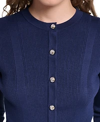 Karl Lagerfeld Paris Women's Button-Front Cardigan