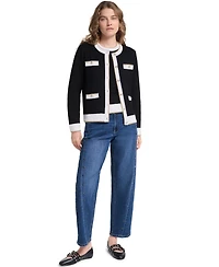 Karl Lagerfeld Paris Women's Four-Pocket Cardigan