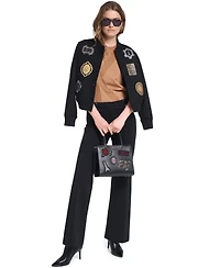 Karl Lagerfeld Paris Women's Crewneck Short-Sleeve Sweater